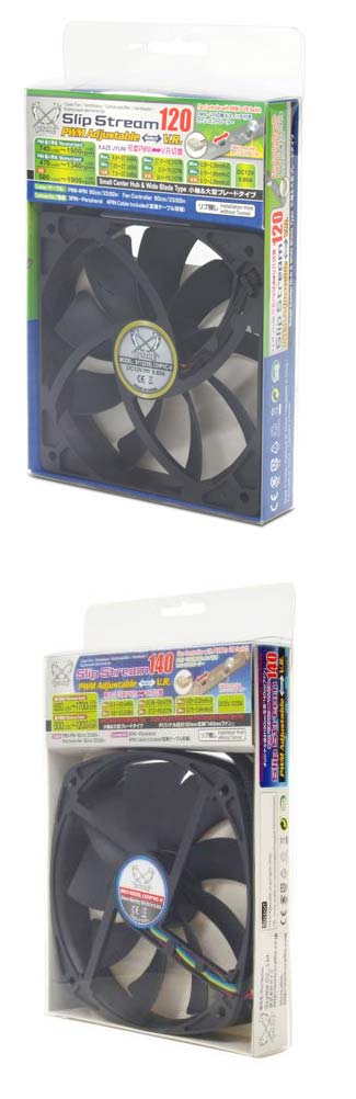 Новые вентиляторы от Scythe - Slip Stream 140 PWM Adjustable VR и Slip Stream 120 PWM Adjustable VR